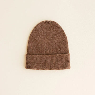 Beanie Fonzie (newborn) - Salmon - Hvid
